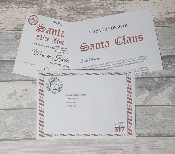 Personalised Letter from Santa Claus & Nice List Certificate - Image 5