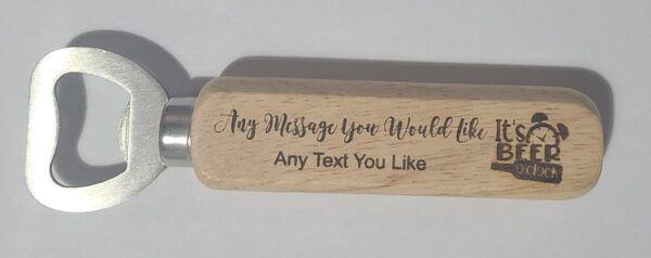 Personalised Bamboo Wooden Bottle Opener - Gift for Him or Her - Image 6