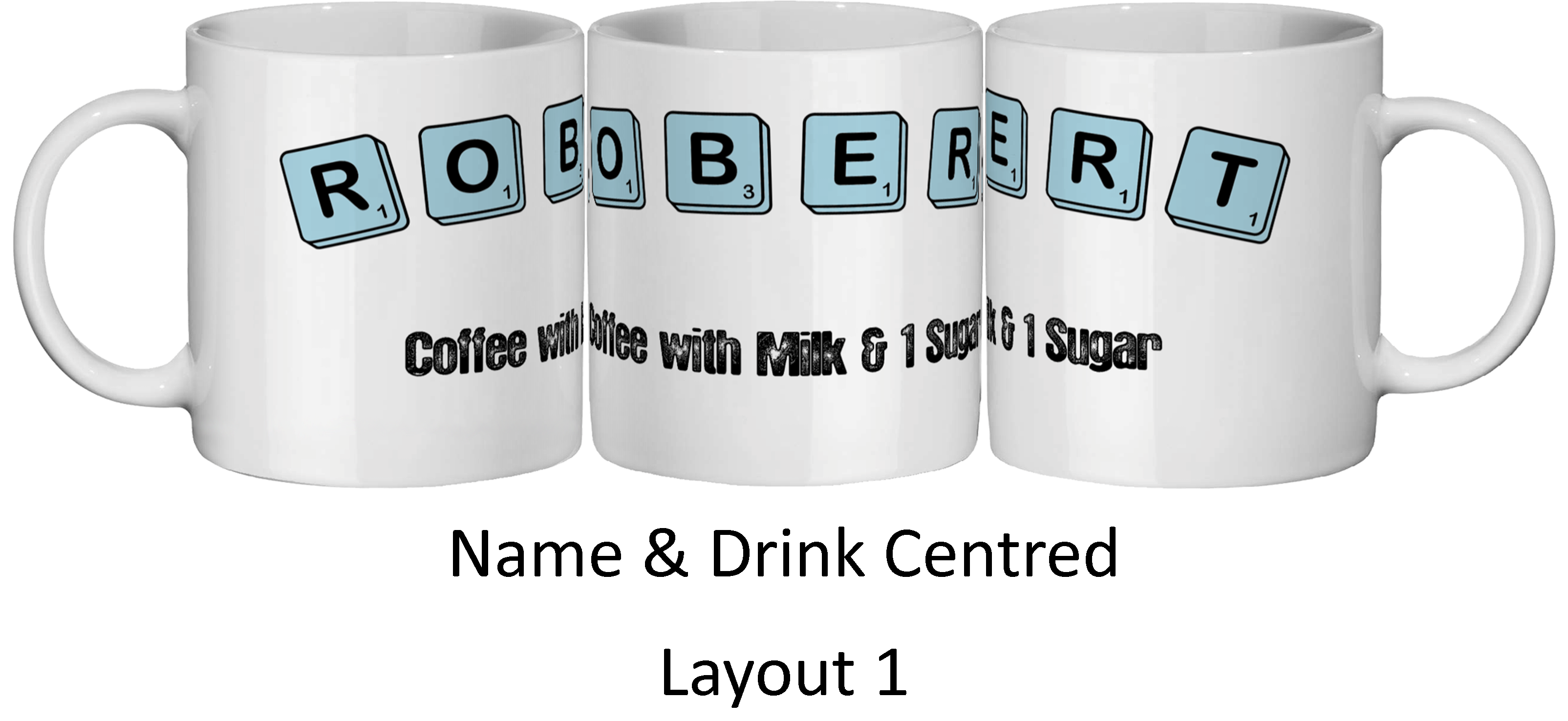 Personalised Scrabble Lettering Mug