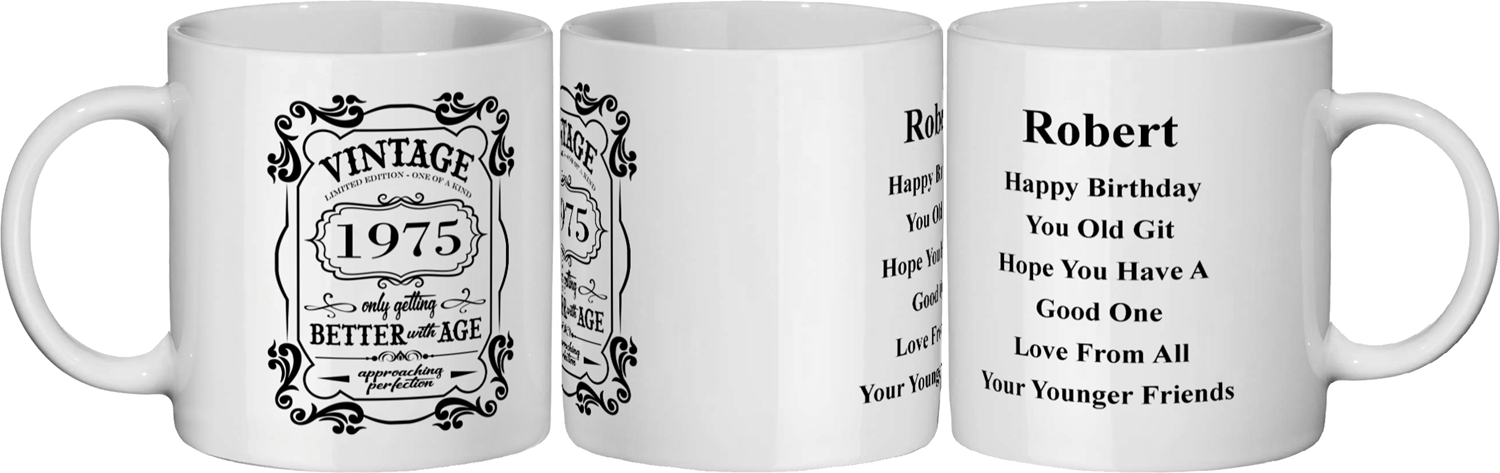 Funny Vintage Year Mug