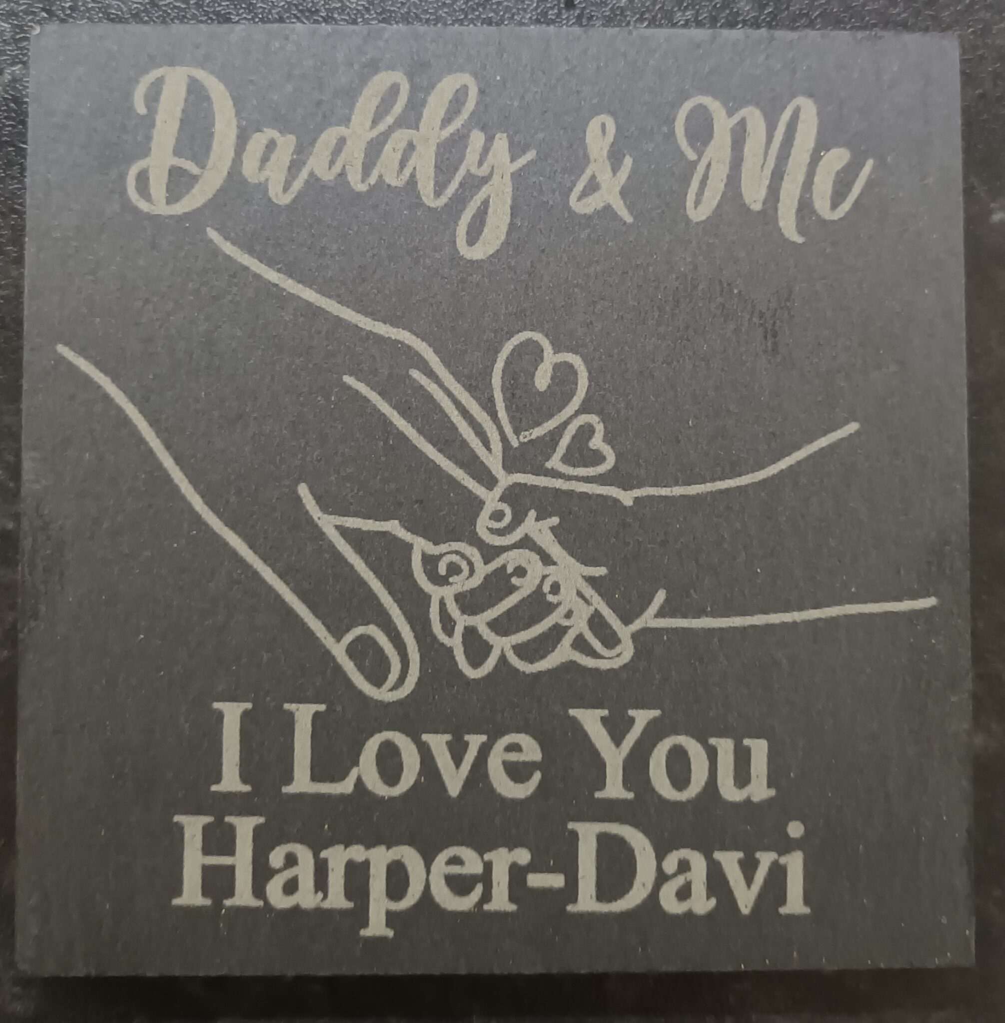 Personalised Slate Coaster – Mummy, Nana, Daddy, Grandad & Me