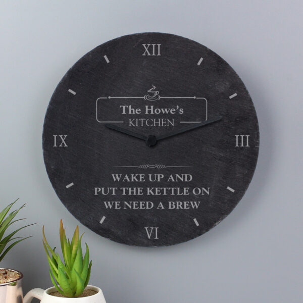 Personalised Kitchen Slate Clock - Image 2