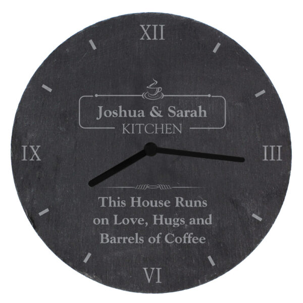 Personalised Kitchen Slate Clock - Image 5