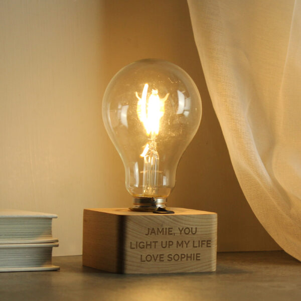 Personalised Message LED Bulb Table Lamp - Image 3