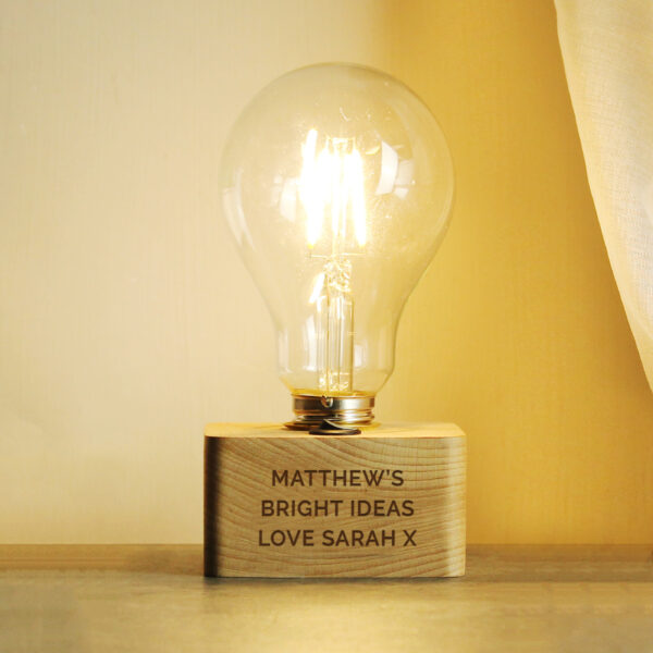 Personalised Message LED Bulb Table Lamp - Image 4