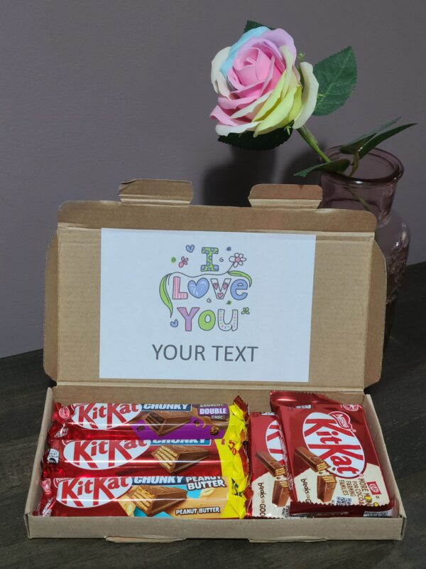 KitKat Chocolate Gift Set, Christmas Gifts, Personalised Letterbox Selection Box | Treat Box, Birthday Present, Hug in a box,Selection box - Image 4