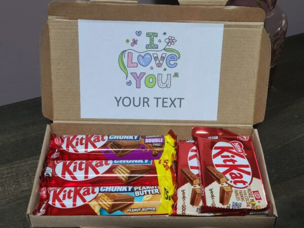 KitKat Chocolate Gift Set, Christmas Gifts, Personalised Letterbox Selection Box | Treat Box, Birthday Present, Hug in a box,Selection box - Image 3